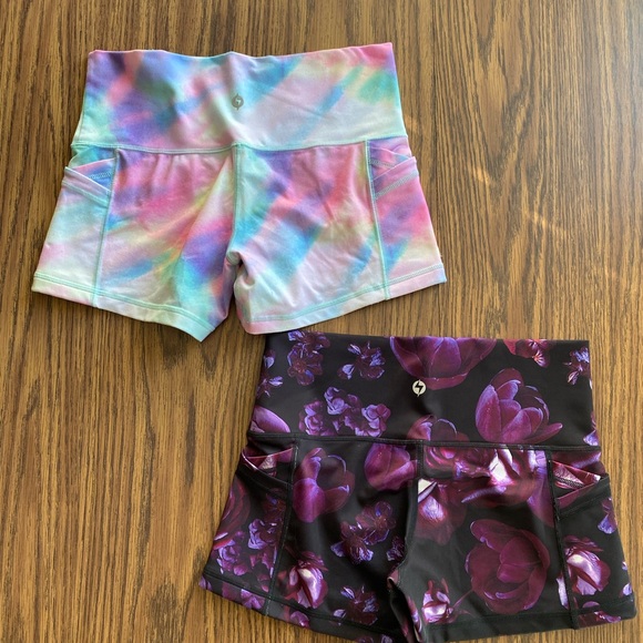 POPFLEX Mermaid/Dark Bloom Shorts Set - Picture 2 of 4